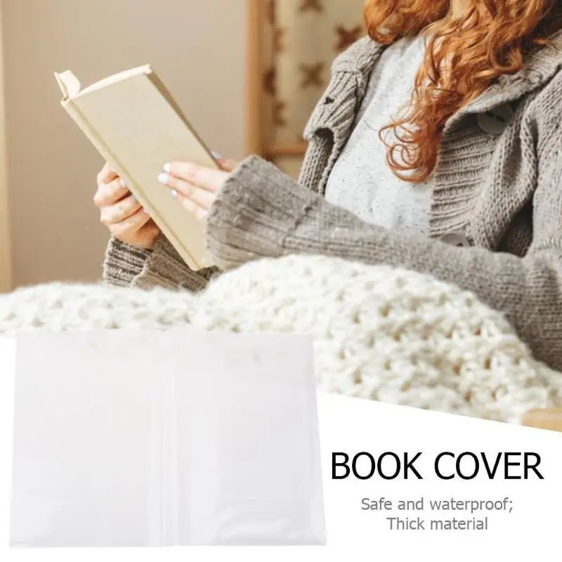 

VODOOL Transparent Waterproof Book Cover Thick Self Adhesive Sketch Notebook Office Primary School Book Cover Book Protection