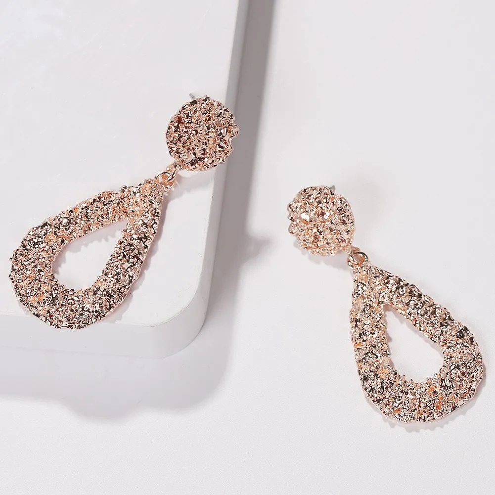 

Big Vintage Indian Earrings Women Silver Gold Color Geometric Earring Metal Earrings Bohemian Jewelry