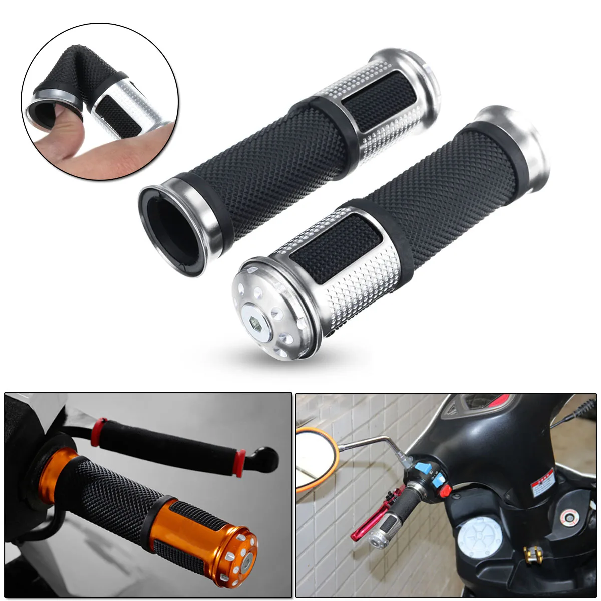 1 pair Universal 7 8 22mm 7 Colors Motorcycle Hand  Grip  