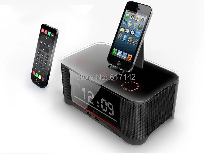 a8 bluetooth speaker draagbare luidspreker nfc dock station voor apple samsung ipod touch iphone 6 7 7 plusclock afstandsbediening