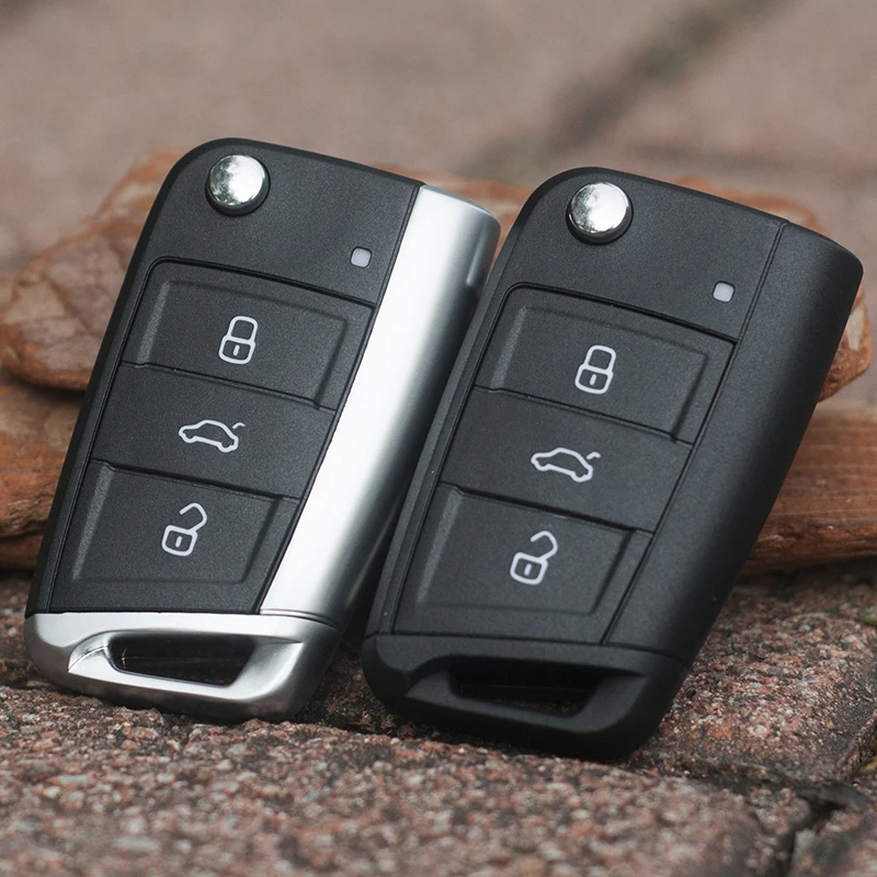 

3 Button Key Case Flip Folding Remote Car Key Shell For Volkswagen GOLF 7 5 6 mk4 6 Skoda New Case Replacement