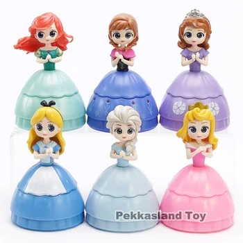 

Princess Ariel Aurora Elsa Anna PVC Action Figures Toys Dolls 6pcs/set