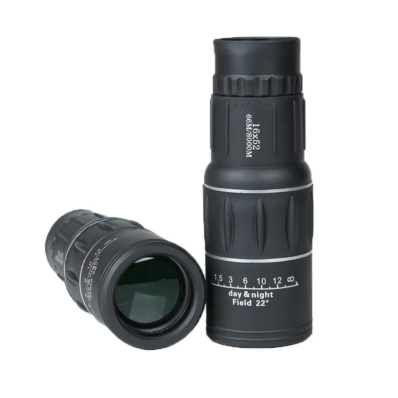 16 x 52 bifocal monocular telescope zoom optical lens mobile phone photo clip high-definition hunting optical mirror