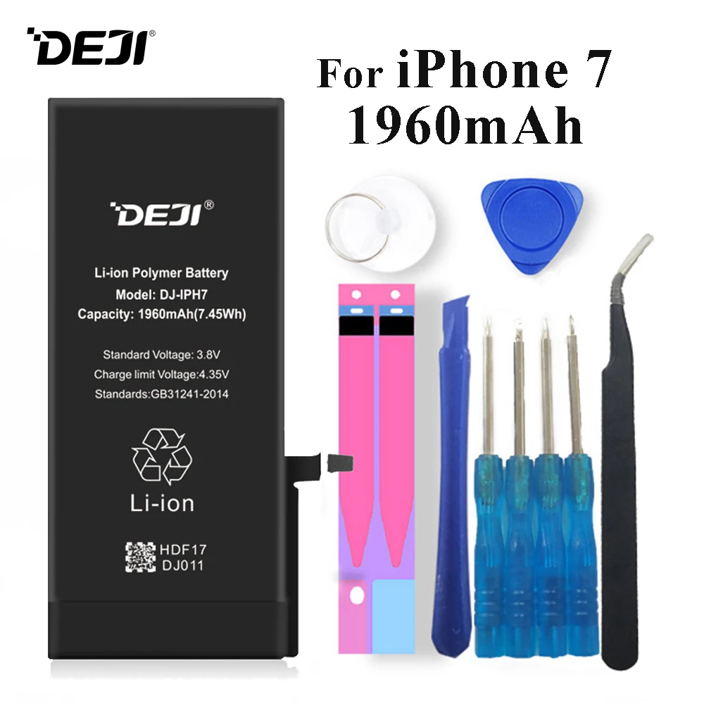 Батарея Deji для iPhone 7 7g литий-полимерные аккумуляторы с реальной емкостью 1960 мАч