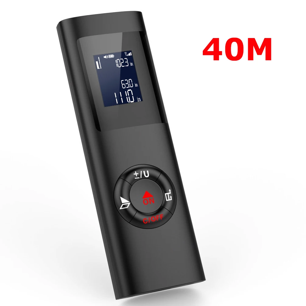 

Black 40m Handheld Mini LCD Digital Laser Distance Meter Measure Rangefinder 131ft Red Light Laser Range Finder with Backlight