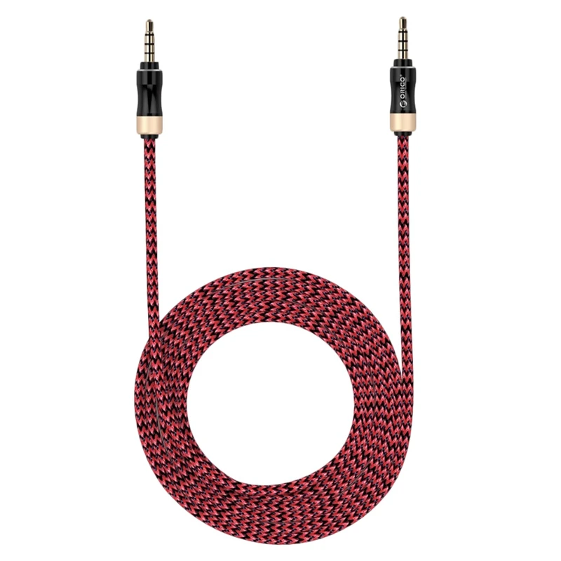 

Orico Am-Pg2-Rd-Bp 3.5Mm Jack 100 Cm Braid Nylon Audio Cables Headphone Extension Aux Audio For Headphone Speaker Notebook Car