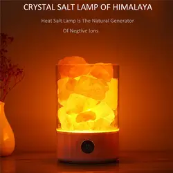 CLAITE USB Хрустальная соль Ночной свет натуральный лампа из гималайской соли уникальный светодиодный очиститель воздуха Ночной свет домашняя
