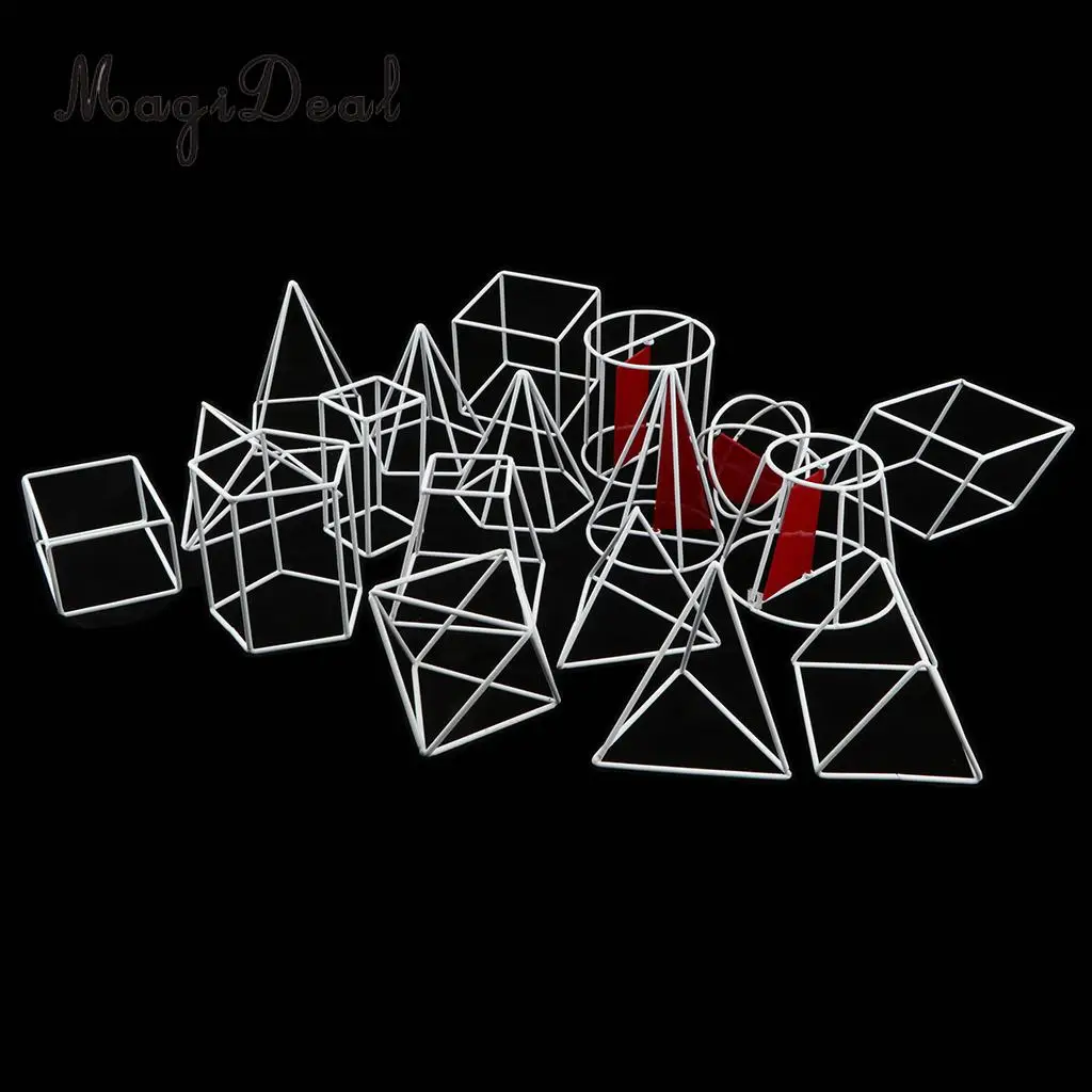 18 unids/set 3D visualización espacial modelo sólido geométrico-Escuela Secundaria matemáticas geometría ayuda Visual herramientas de enseñanza juguete de aprendizaje - 1
