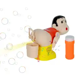 Электрический пузырьковый аппарат с легкой музыки дует машина мыльные пузыри мультфильм лето забавная игрушка для детей