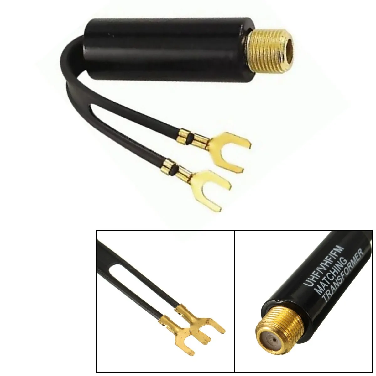 UHF VHF FM 75 300 ом адаптер ТВ антенны подходящий трансформатор коаксиальный кабель