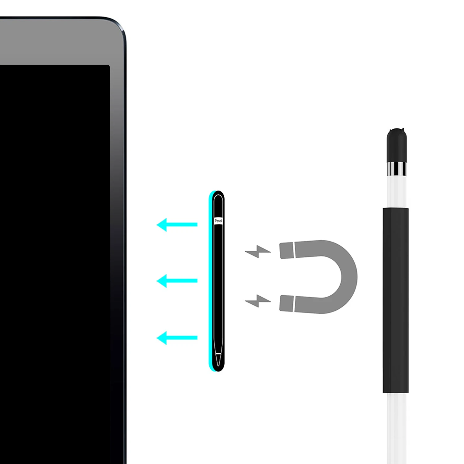 Мягкий силиконовый магнитный держатель, чехол-накладка с наконечником для Ipad Pro Air Apple Pencil Ipencil, стилус, аксессуары