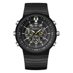 MUNITI 2018 Новая мода мужские часы лучший бренд класса люкс силиконовый ремешок водостойкие спортивные наручные часы кварцевые наручные часы