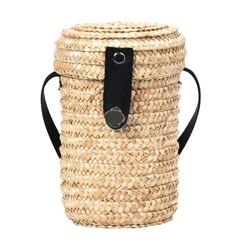 

Summer Cylinders Handbag Straw Boho Women Bags Girls Small Shoulder Messenger Bag Sac A Dos Bolsas Feminina Mujer Sac A Main