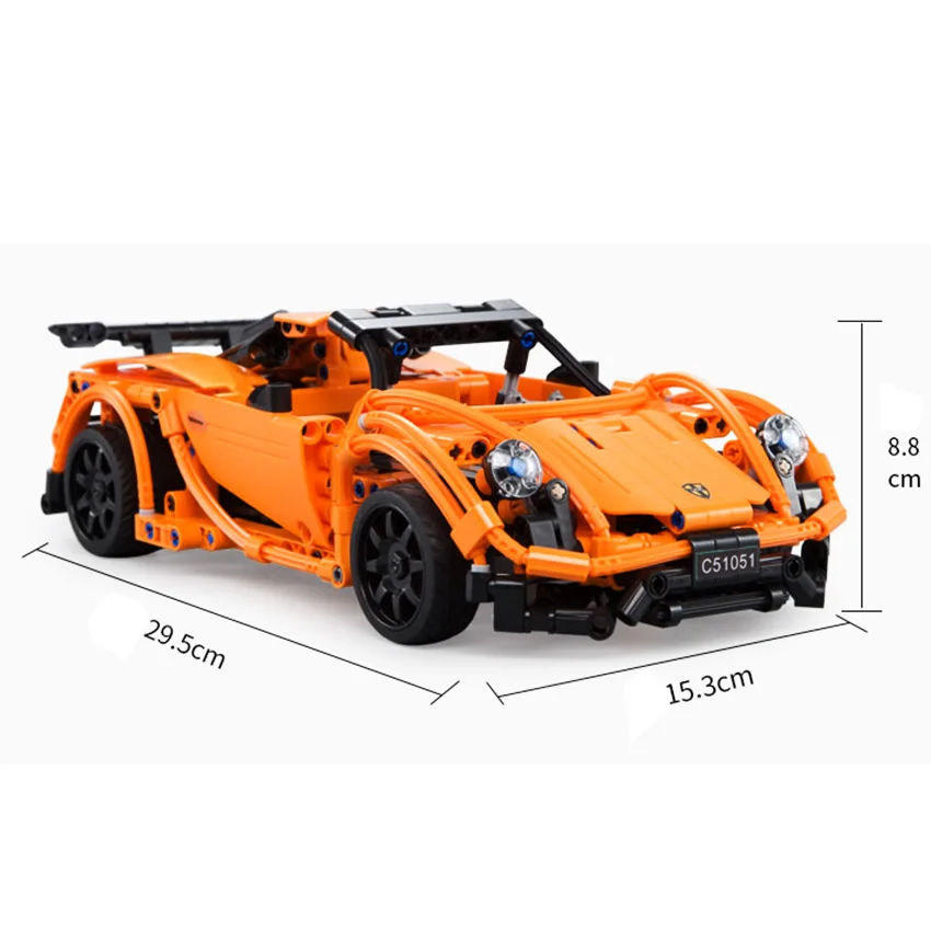 421PCS Super Racing RC Car Model Building Blocks Set with Rechargeable Battery Brick Compatible Legoes LEPINS Toys Gift kid Boy