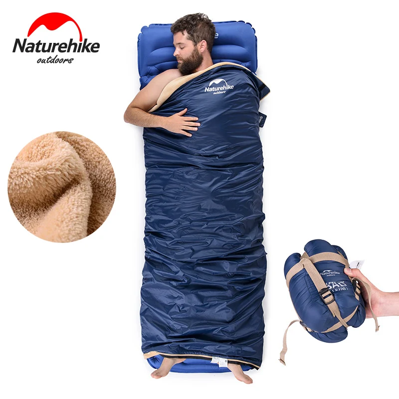 

Naturehike 190*75cm 8~15 Degree Coral Velvet Envelope Sleeping Bag Ultralight For Hiking Camping Traveling