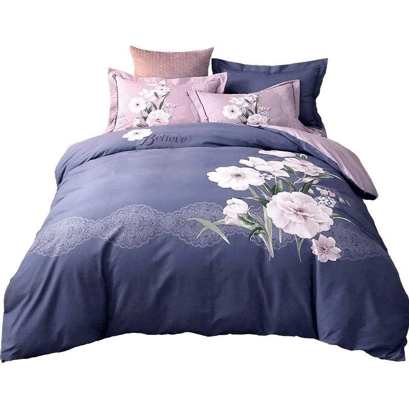 

Bedding Luxury Lenzuola Letto Matrimoniale Fundas Nordicas Cotton Ropa Linen Bed Roupa De Cama Sheet And Quilt Bedsheet Set