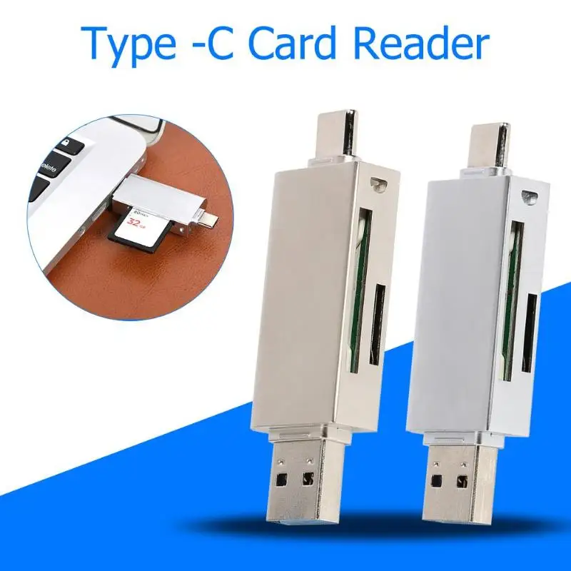 Считыватель карт памяти USB 2,0 + type C OTG TF адаптер для Android Phone Tablet PC Computer USB 2,0 male + type-C male Card reade