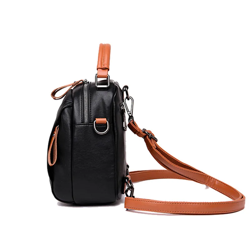 Пояса из натуральной кожи для женщин рюкзак дизайнер Back Pack черный школьная сумка для девочек Малый сумки через плечо женский мини