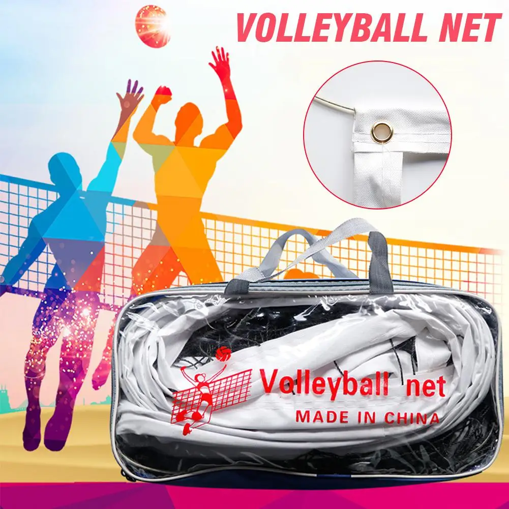 

Portable Volleyball Net Four-sided Thickened Canvas Edging PE Durable Standard Volleyball Net for Competition Training Practice