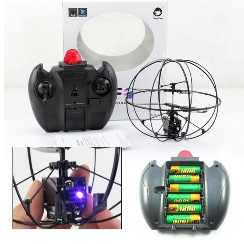 2018 New Happy Cow Children Toy 777-310 RC Helicopter UFO Infrared Remote Control 2CH Flying Ball Remote Control Electric Toys
