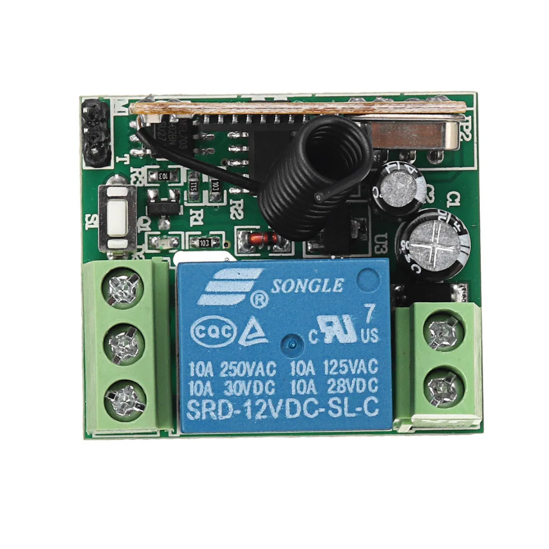 

Remote Control Transmitters DC 12V 433Mhz 1CH Wireless RF Relay Remote Switch Receiver Module Mayitr Electrical Supplies