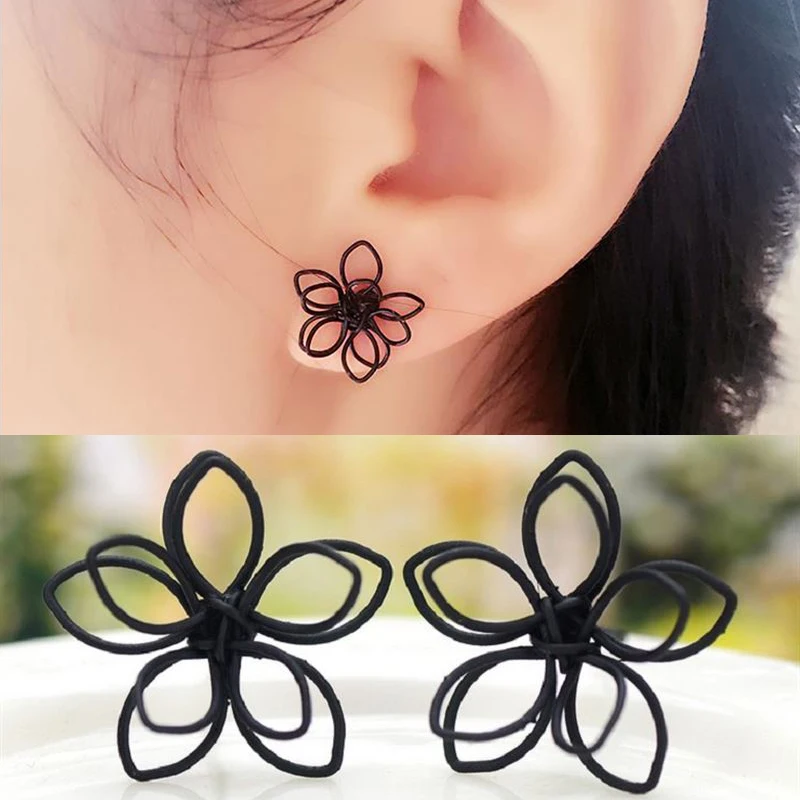 

Hot Sale Fashion Elegant Charming Small Plum Colorful Flower Stud Earring Prom Wedding Chrismas Gifts