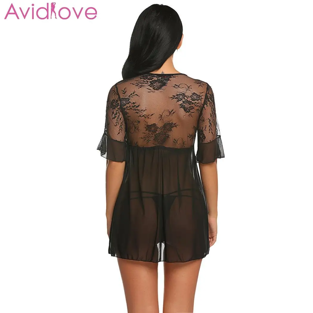 Avidlove Badydoll сексуальное ночное белье эротические костюмы для женщин v образный