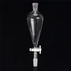 500 мл химическое грушевидное стекло разделительная воронка со стеклянной стоппером воронка для жидкости экспериментальные расходные