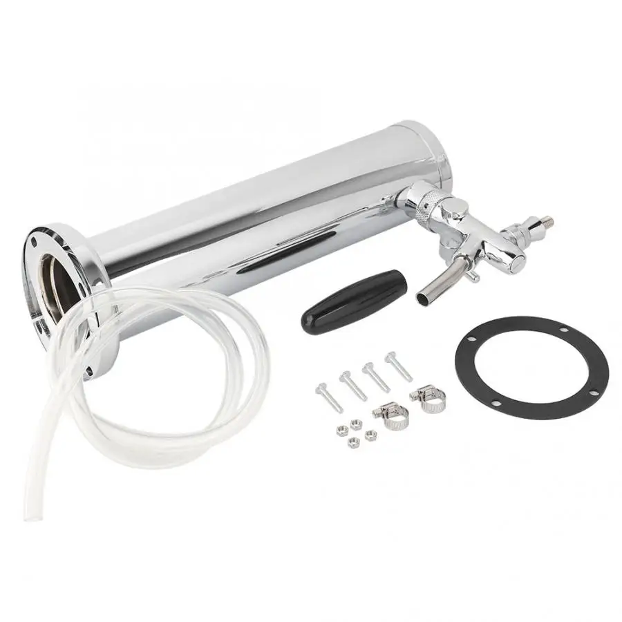 

Non-Toxic and Durable Reusable Bar Tools Stainless Steel Draft Double Beer Tower with Adjust beer tap faucet Beer Dispenser
