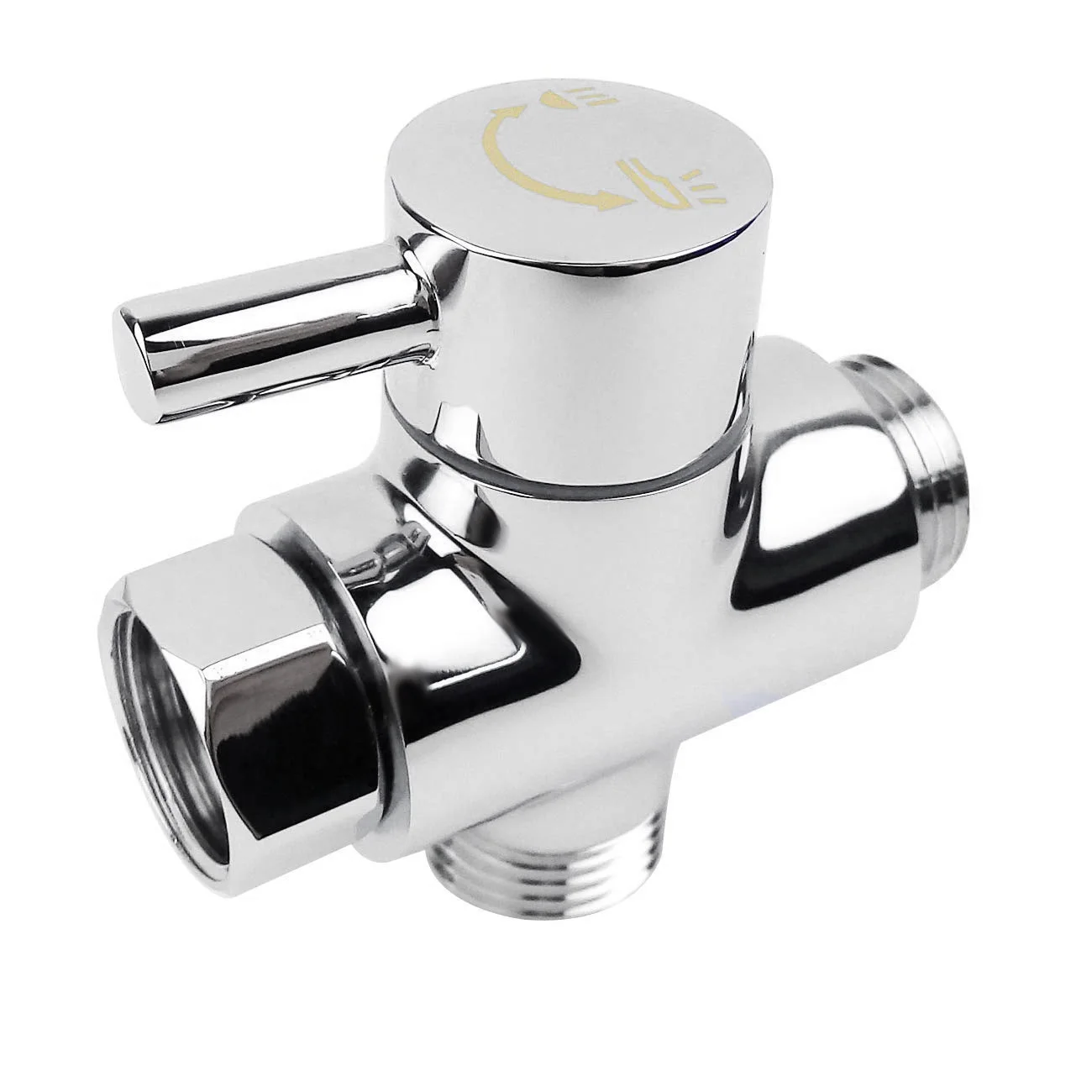 SOLID diverter 3 way diverter valve All 1/2 inch IPS shower system spare part, copper chrome