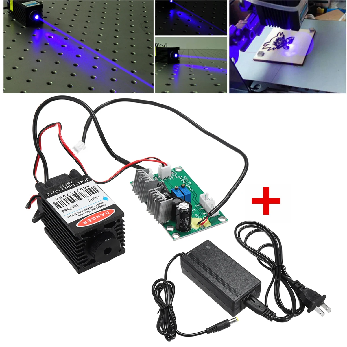 

450nm 2000mW Focusing Blue Laser Module Laser Engraving TTL Module 2W For DIY Laser Engraver CNC Cutter Engraving Machine