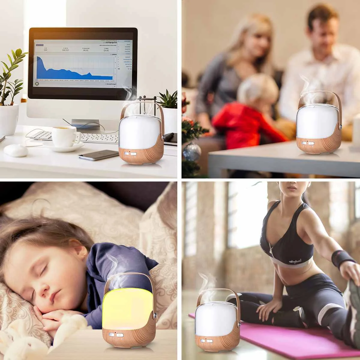 

EU Plug 250ml for Aromatherapy Diffuser Ultrasonic Humidifiers 7color LED Night light for Aromatherapy Machine for Home Office