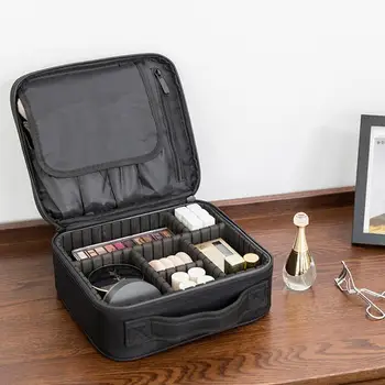

Cosmetic Case Organizer Portable Waterproof Makeup Bags Large Capacity Traveling Cosmetic Toiletry Handbag With Adjustable