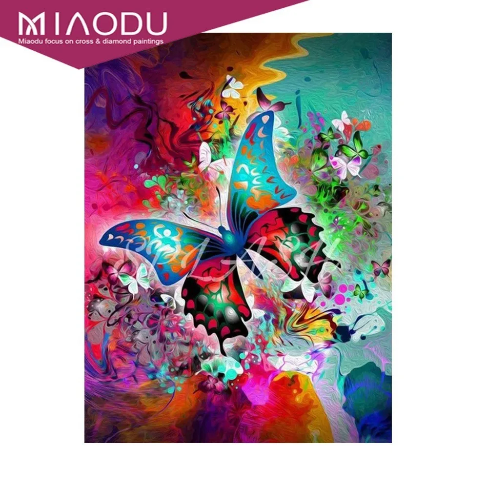 

Miaodu Diamond Embroidery Full Kits DIY Colorful Butterfly Pattern Diamond Mosaic Rhinestones Home Decor Crafts Arts New Arrival
