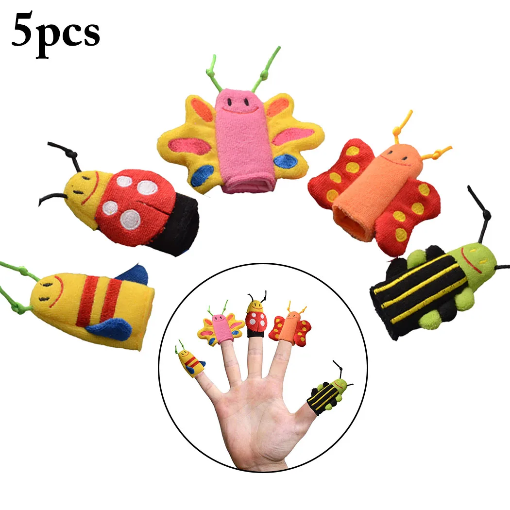 

5PCS Finger Puppet Set Bee Butterfly Shape Interactive Toy Finger Toy for Kids