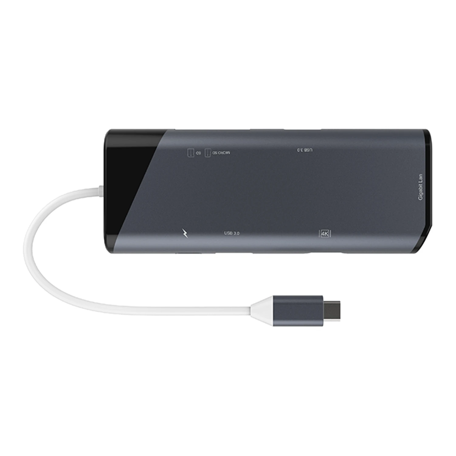 Тип-c хаб-конвертер Hdmi+ гигабитный сетевой кабель+ Usb-C зарядка Sd/Tf кард-ридер