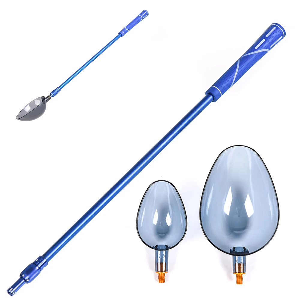 Throwing Stick Handle with 2 Baiting Spoons Bait Throwers Carp Fishing Tackle Pesca 55 - 95cm Telescopic Aluminum | Спорт и