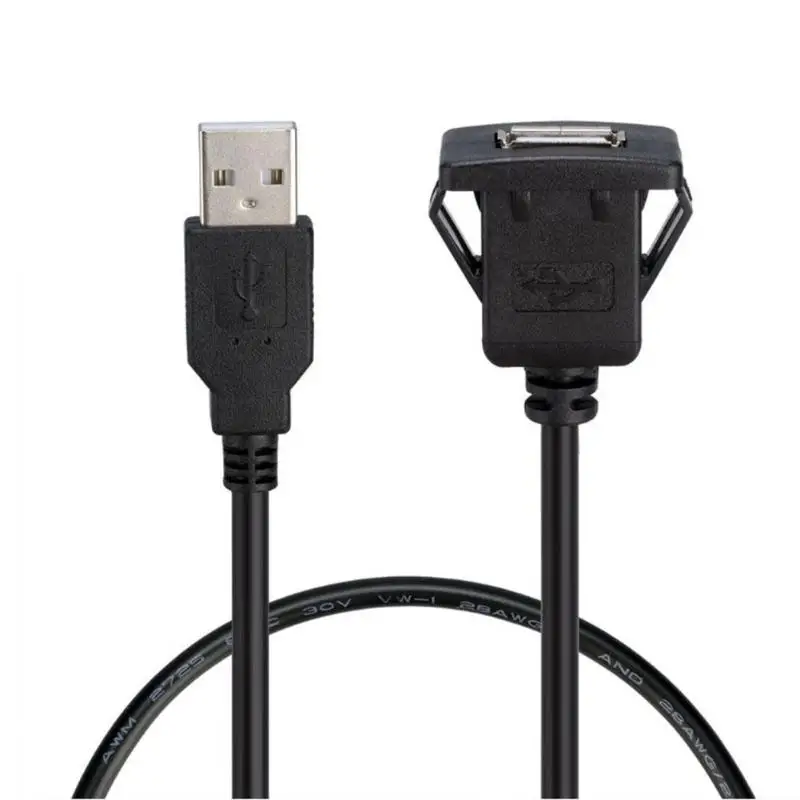 

1M/3.3ft USB Socket Extension Cable USB2.0 A Male to USB2.0 A Female Car Flush Mount Extension Cable For Car And Motorcycle