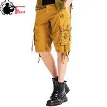 Шорты Карго в стиле милитари, мужские хлопковые армейские Бермуды, много карманов,, летние мужские бриджи высокого качества