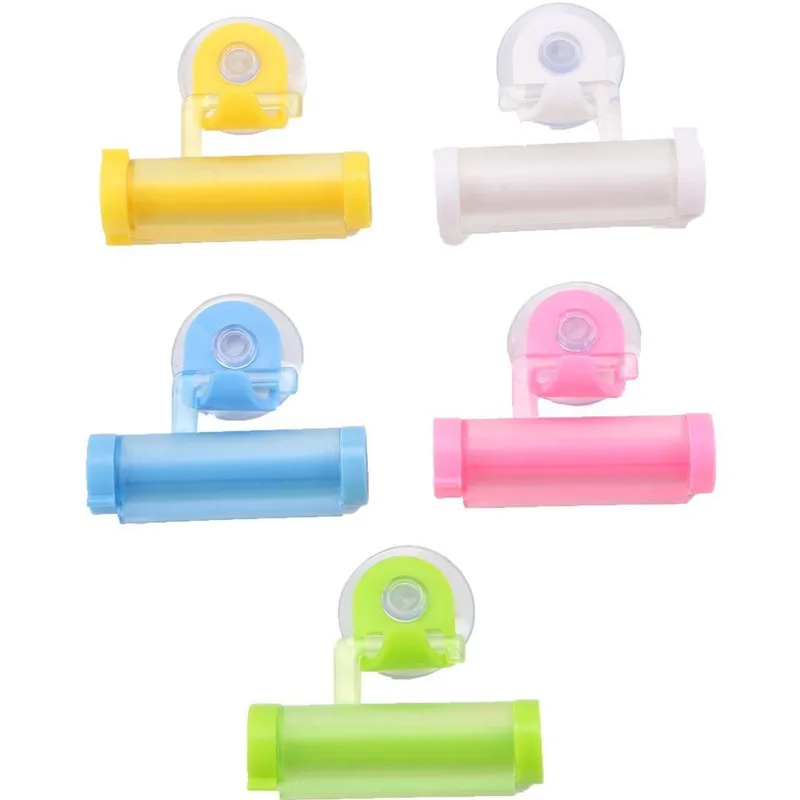 Suction Plastic Rolling Tube Squeezer Useful Toothpaste Easy Dispenser Bathroom Toothpaste Holder Bathroom Home Accessories