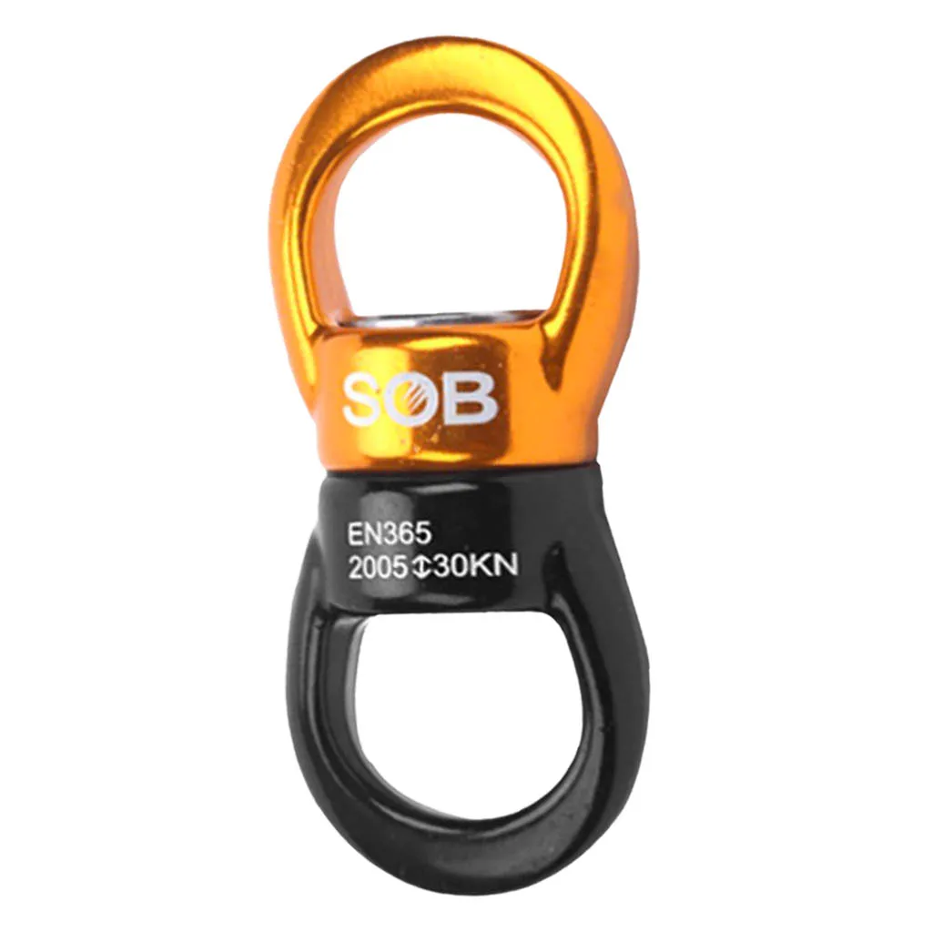 

30KN Outdoor Rock Climbing Equipment Rotational Device Climbing Safety Swivel 360 Rotator for Web Tree Swing Rope Hammock
