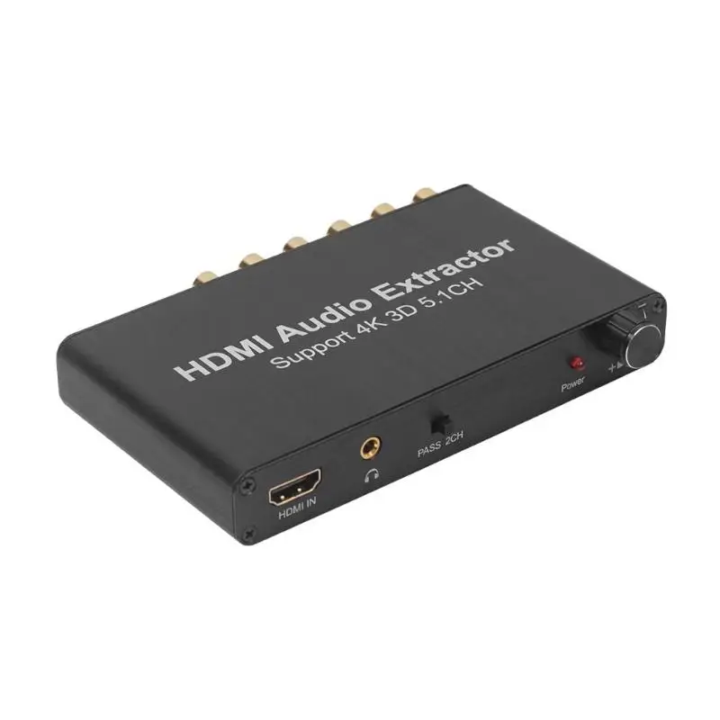 

5.1CH HDMI Audio Extractor Decoder Coaxial to RCA AC3/DST to 5.1 Amplifier Analog Converter Support 4K 3D for PS4 DVD