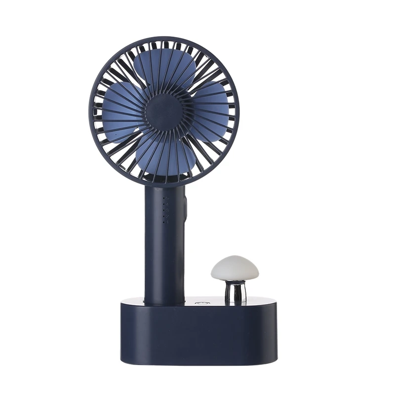 

Mushroom Handheld Fan Usb Charging Mushroom Lamp Fan Desktop 5 File Adjustable Wind Speed Large Capacity Fashion All In One