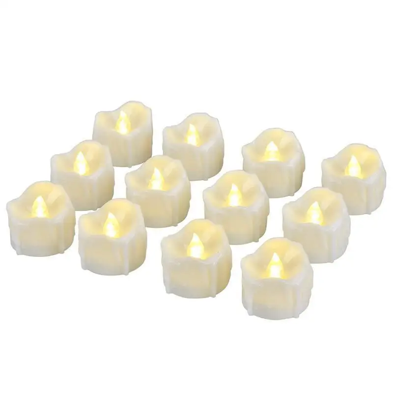 

12Pcs LED Tealights Flameless Candles with Timer Automatic Mode For Wedding Realistic Remote Control Outdoor Candle Light