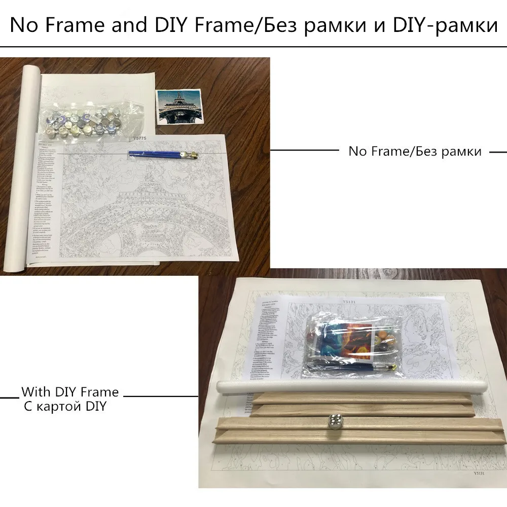 CHUNXIA в рамке DIY картина по номерам речной пейзаж Акриловая картина современного искусства домашний декор для гостиной 40x50 см RA3111