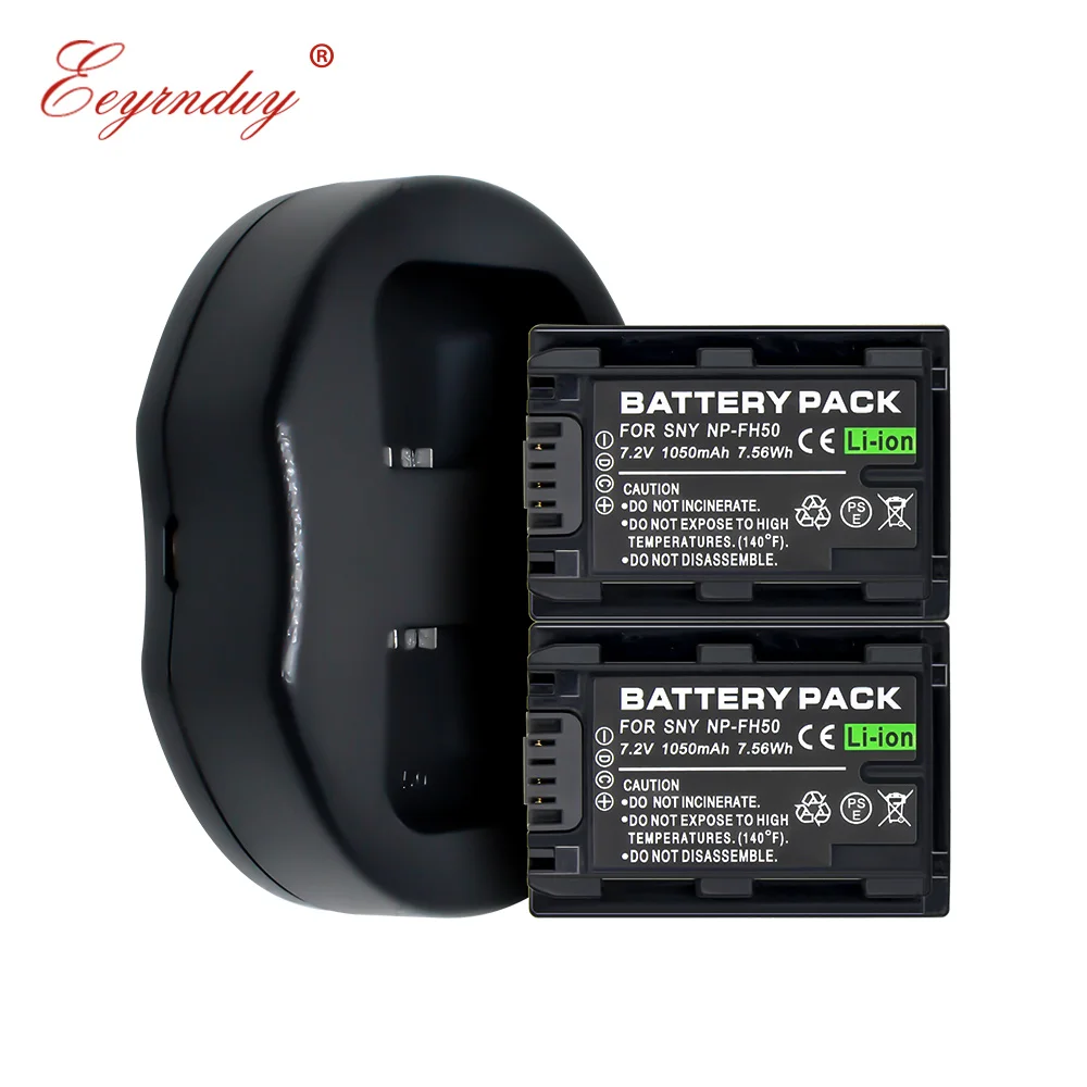 2 шт. литий ионная батарея и USB зарядное устройство для SONY NP FH50 ALPHA A230 A290 A330 A380 A390