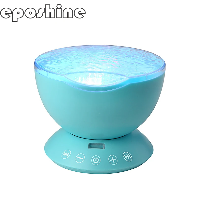 

Remote Control Ocean Wave Projector 12 LED 7 Colors Led Night Light with Built-in Mini Music Player for Living Room and Bedroom