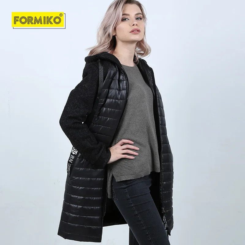Formiko Женская зимняя куртка с капюшоном в готическом стиле. Стильная ветровка