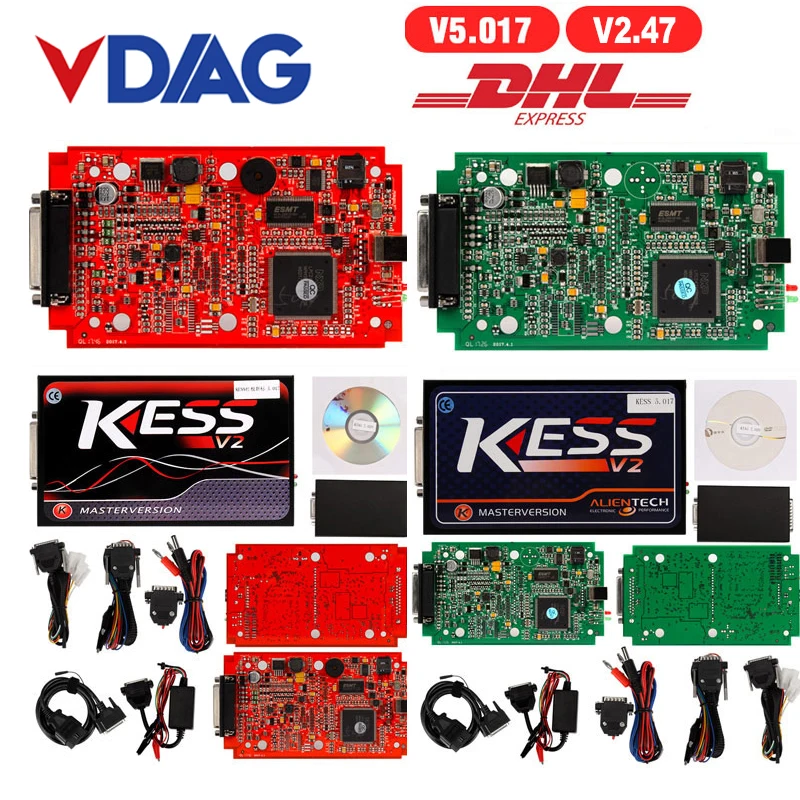 

VDIAG Red EU Ktag K TAG V7.020 KESS V2 V5.017 SW V2.47 Master ECU Chip Tuning Tool KESS 5.017 Red PCB Online Unlimited Token