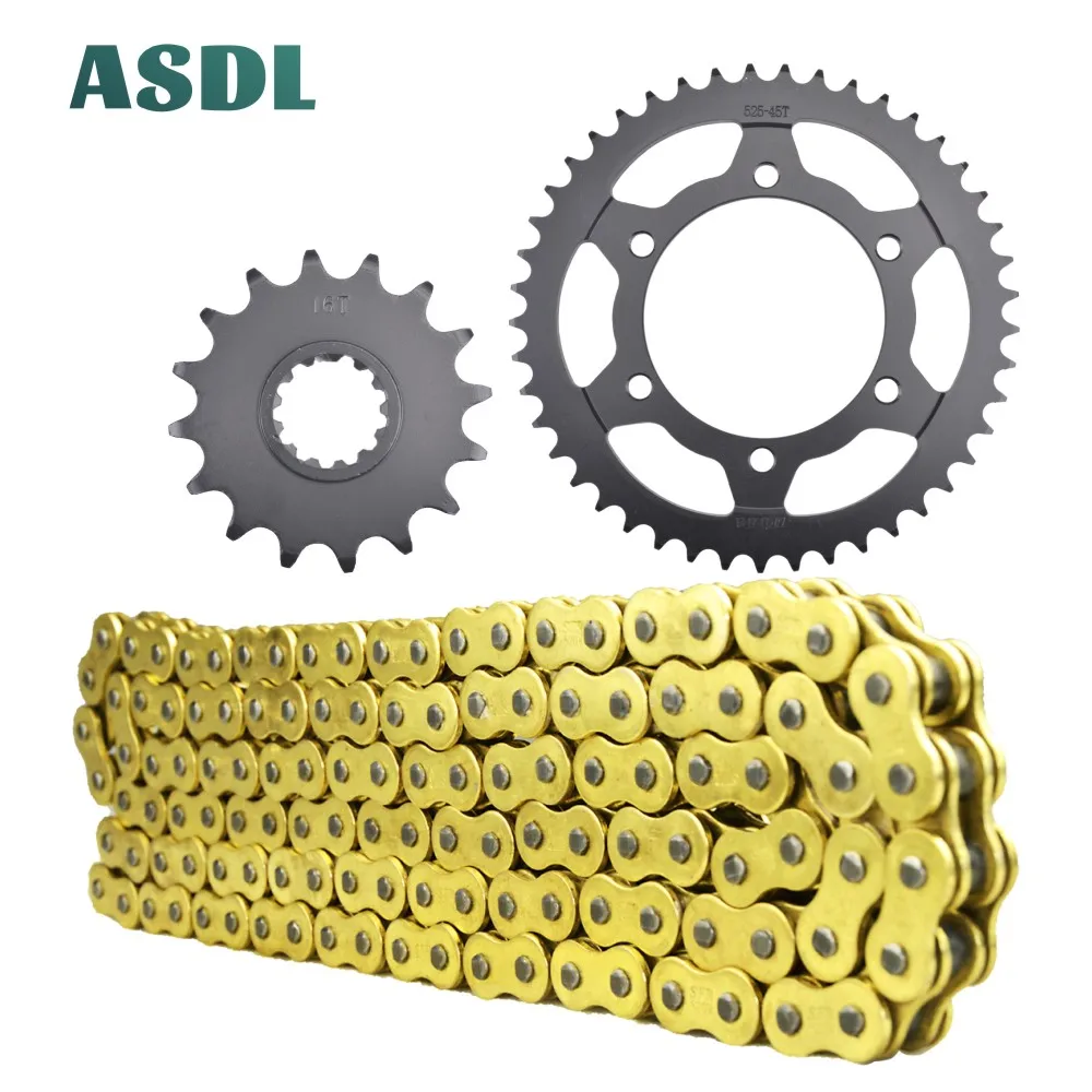 

525 16T 45T Motorcycle motor Best Transmission Drive Chain and front rear sprocket set for YAMAHA FZ-09 2014 2015 2016